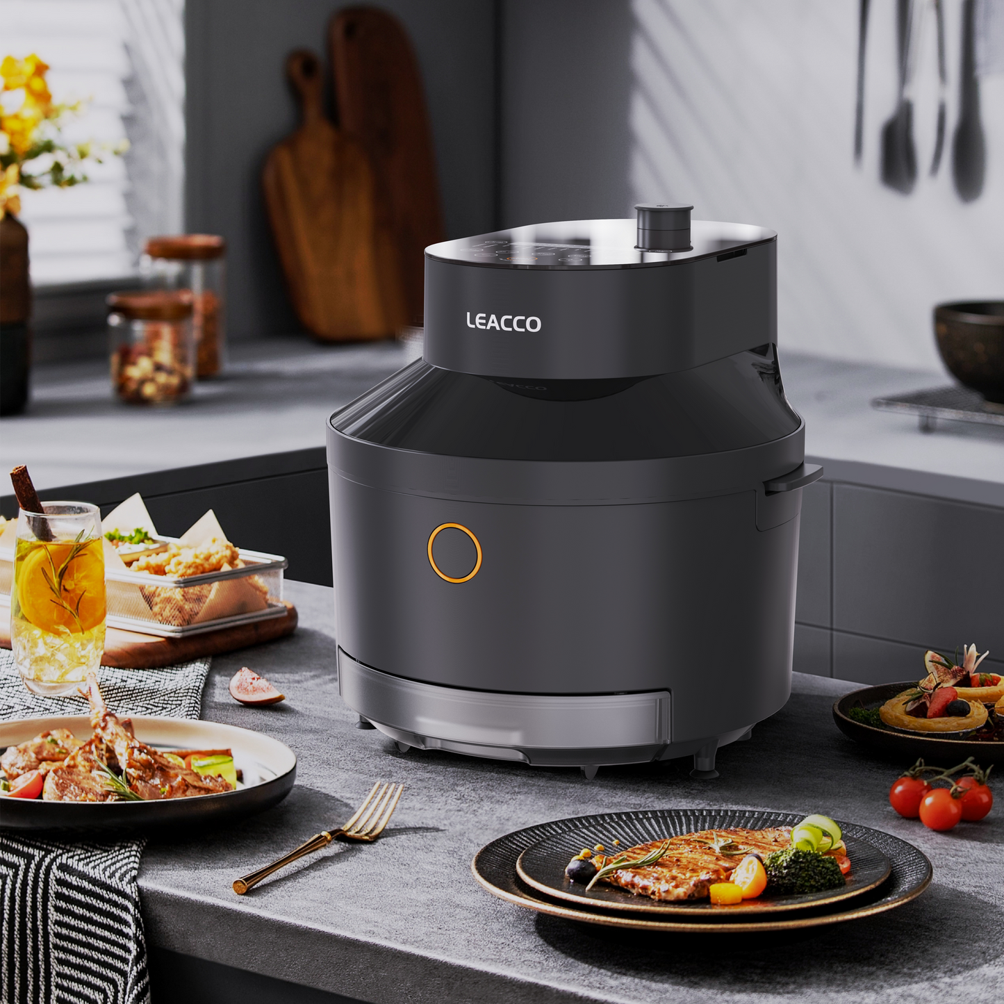 Leacco 5L Smart Digital Steam Air Fryer AF009