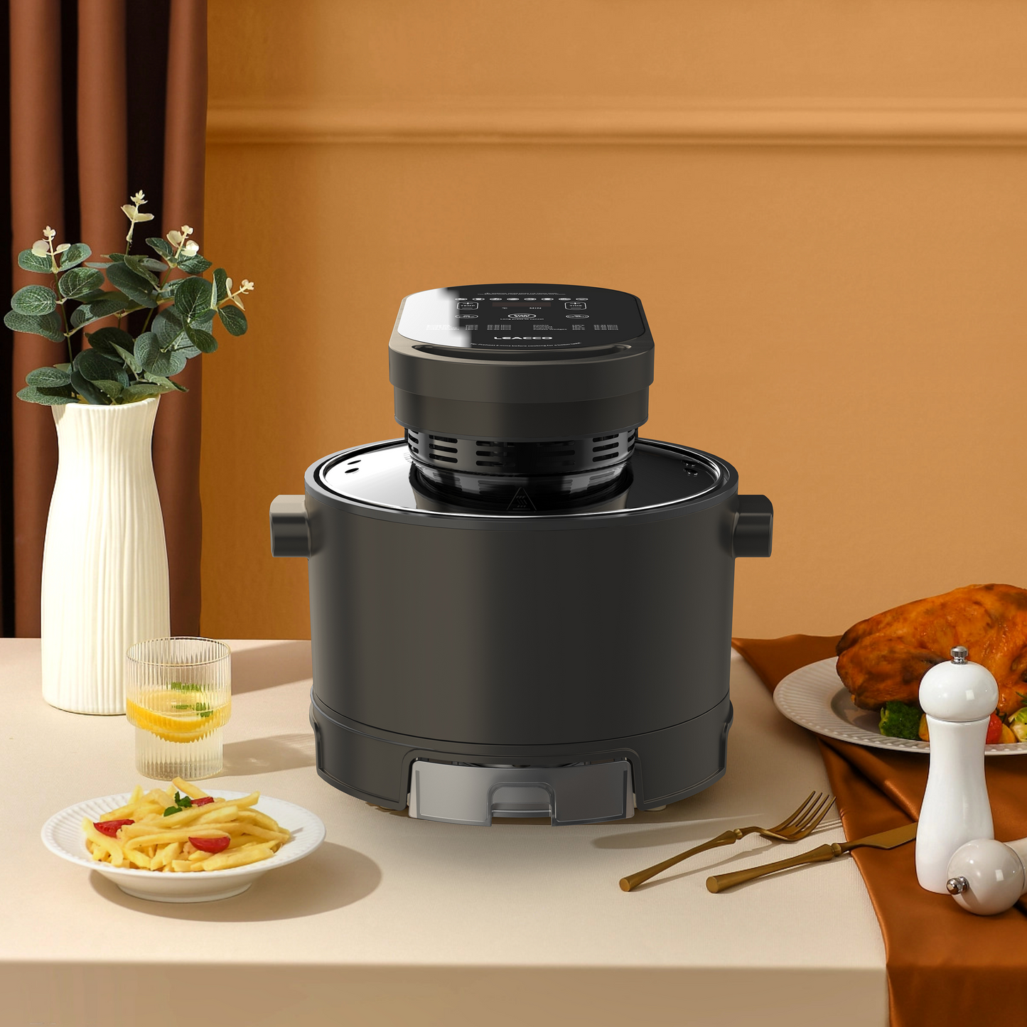 Leacco 5.5L Smart BBQ 2 in 1 Air Fryer AF015