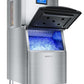Commercial Ice Maker Machine 680LBS/24H 1200W Industrial Ice Machine Maker, 560LBS Stainless Steel Storage Bin, Air Cooled Modular Ice Cube Machine Commercial Ice Maker(Silver)