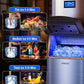 Commercial Ice Maker Machine 680LBS/24H 1200W Industrial Ice Machine Maker, 560LBS Stainless Steel Storage Bin, Air Cooled Modular Ice Cube Machine Commercial Ice Maker(Silver)