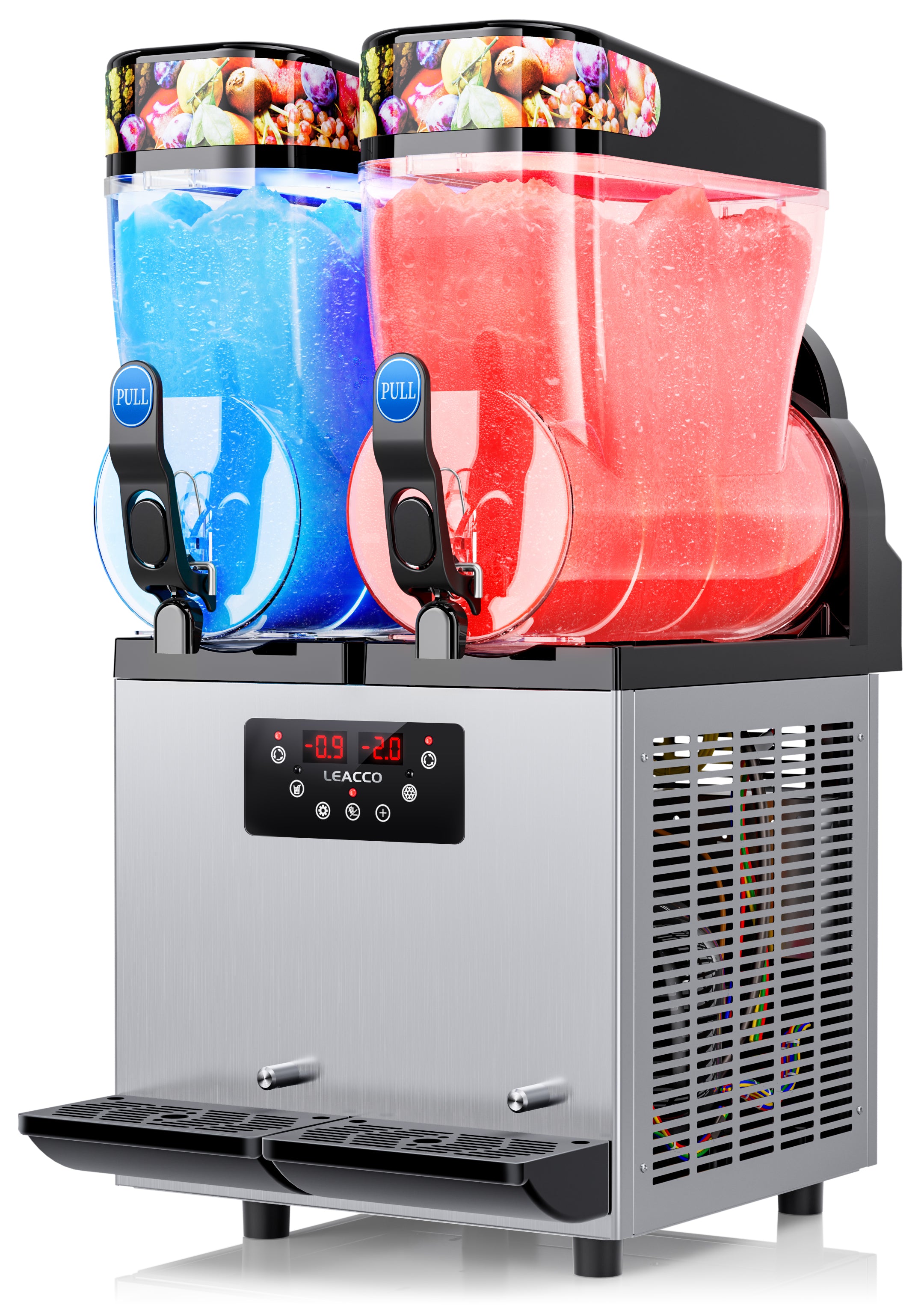 Leacco Commercial Slushie Machine, Frozen Drink Margarita Machine Smoo ...