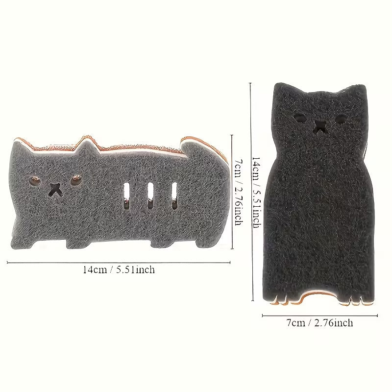 スポンジ キッチン 猫 4個セット 全4色 キッチンスポンジ 長持ち 洗いやすい かわいい おすすめの使い方 3か月ローテーション 食器洗いスポンジ 食器 皿洗い 台所 風呂 エコ素材 収納しやすい まとめ買い 食器用 水回り用 コーヒーメイク用